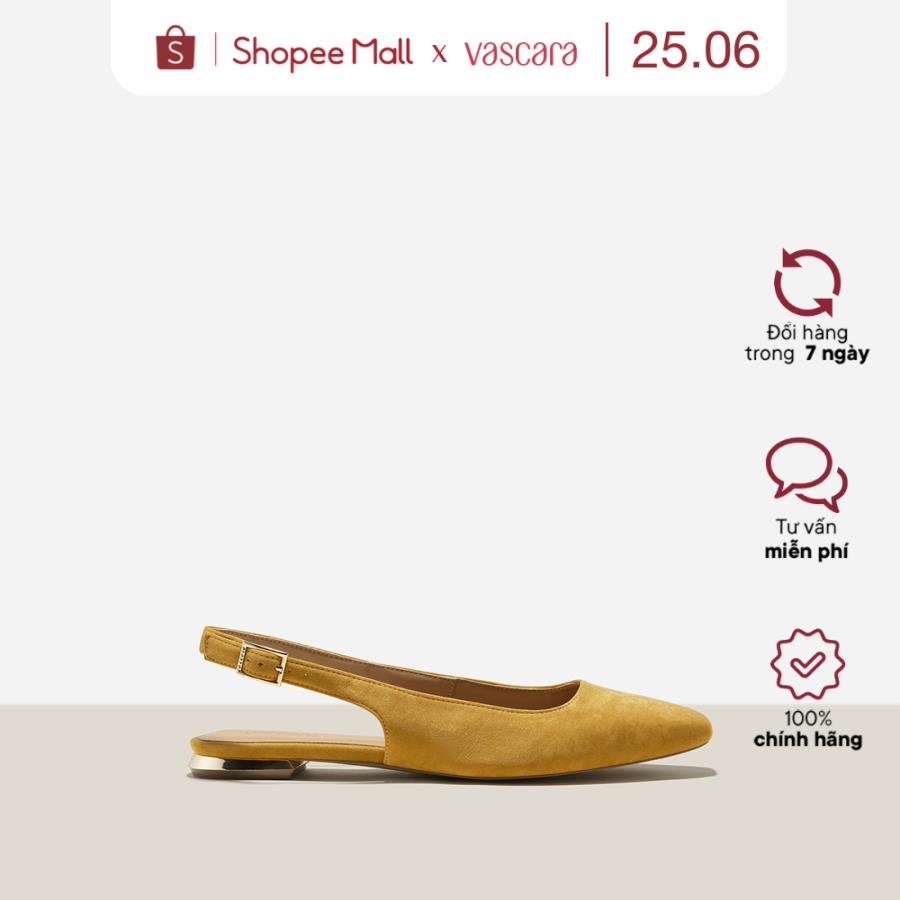 Vasscara Giày Slingback Microfiber Nhấn Gót Si - BMN 0572