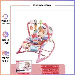 <HÀNG XỊN> TẶNG MÀN CHỤP CHO BÉ  GHẾ RUNG CAO CẤP  cho bé, giúp bé ngồi ăn dặm, nằm chơi, thanh đồ chơi có nhạc