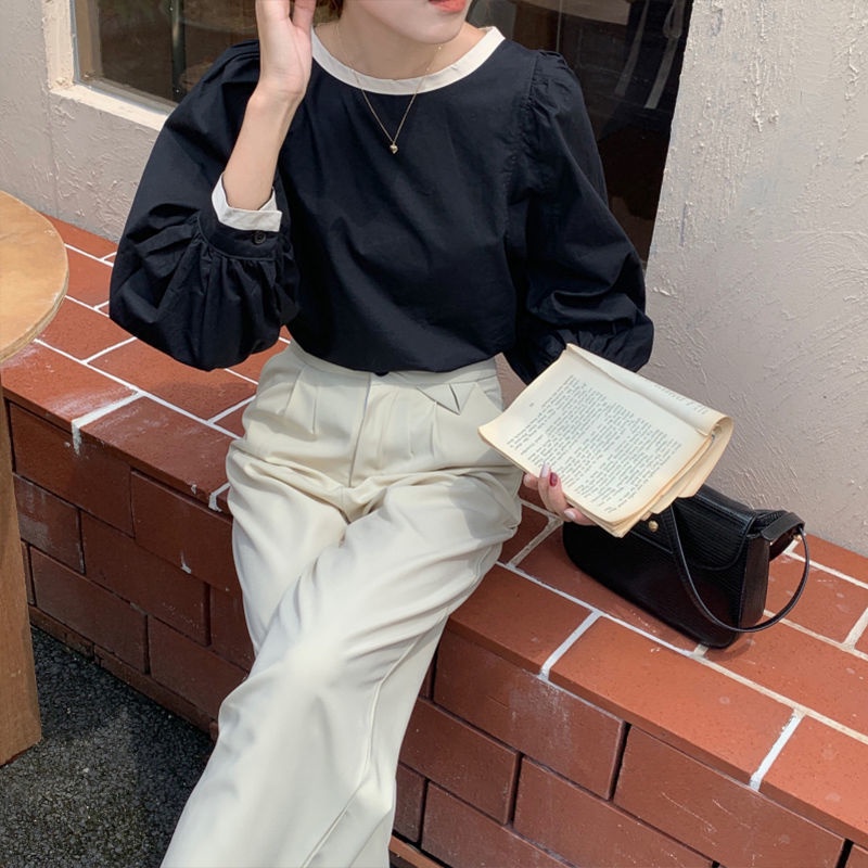 Jiashucheng Áo Sơ Mi Tay Dài Dáng Rộng Phong Cách Hàn Quốc Thời Trang Mùa Hè Hàng Mới Dành Cho Bạn Nữ