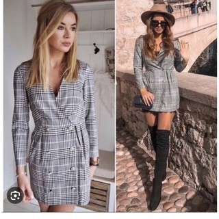Đầm Zara Tfl caro sz S, new 95%