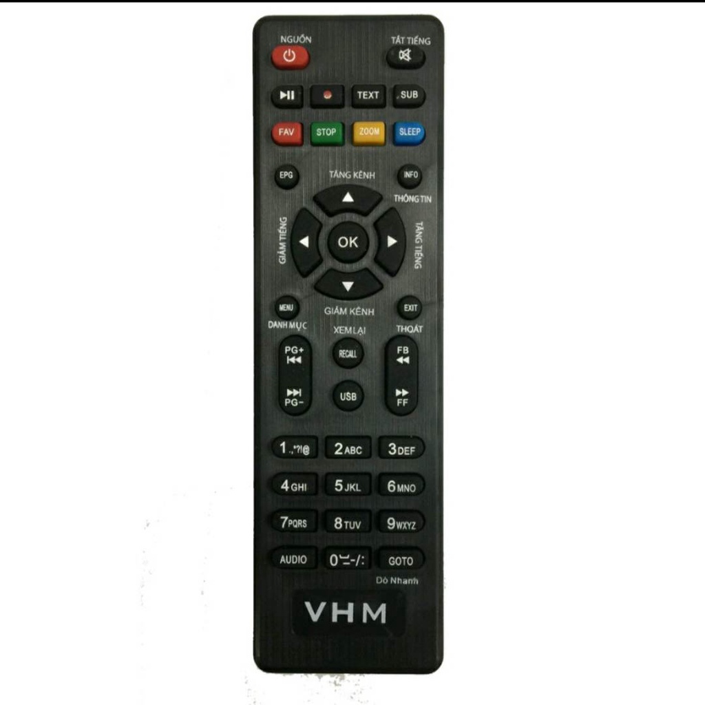 Remote Điều khiển đầu thu VŨ HỒNG MINH DVB T2 truyền hình mặt đất VHM- Hàng loại tốt