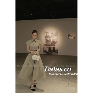 Đầm dáng chữ A cổ đức đai eo