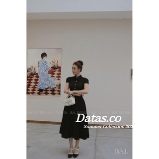 Đầm dáng chữ A cổ đức đai eo