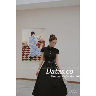 Đầm dáng chữ A cổ đức đai eo