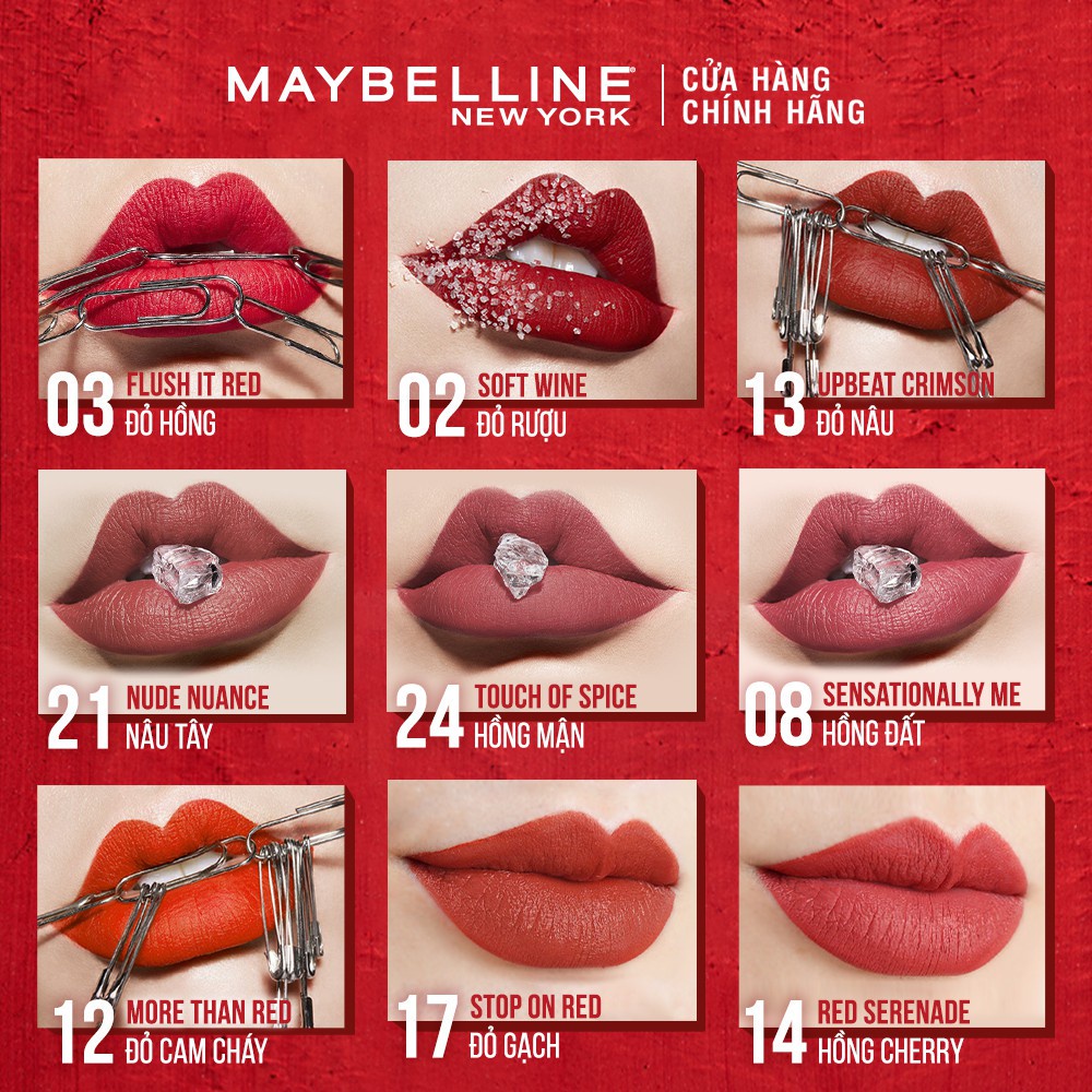 Son Kem Lì Nhẹ Môi Maybelline New York Sensational Liquid Matte Lipstick 7ml