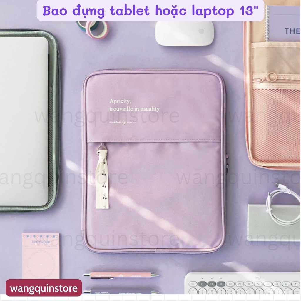 Bao đựng Ipad Chống Sốc Cao Cấp Màu Pastel Full Mini Air Pro laptop 13" Túi đựng vải chống sốc đủ màu túi đựng tablet