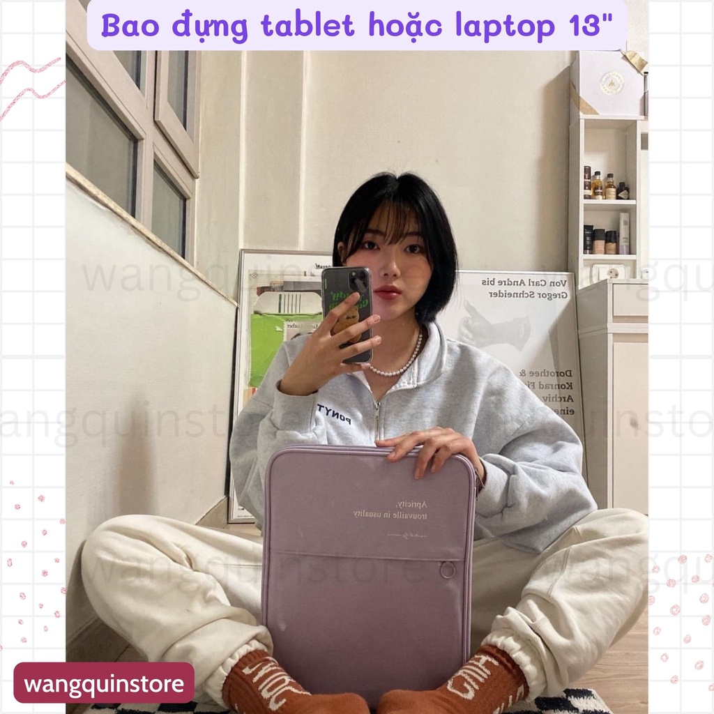 Bao đựng Ipad Chống Sốc Cao Cấp Màu Pastel Full Mini Air Pro laptop 13" Túi đựng vải chống sốc đủ màu túi đựng tablet