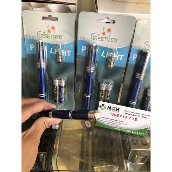 ❤️Kèm 2 Pin Đèn Bút pin Soi khám Mắt Tai Mũi Họng Ánh Sáng Vàng Đèn pin bút ánh sáng vàng khám soi tai mũi họng Greetmed