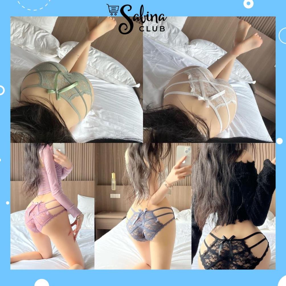 Quần Lót Nữ Ren Nơ Sau Họa Tiết Điệu Đà Lộ Hông Quyến Rũ 822 ngocphanminhkhoi