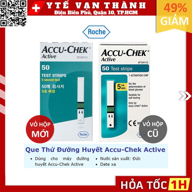 ✅ Que Thử Đường Huyết Accu-Chek Active | (Date Xa) -VT0056