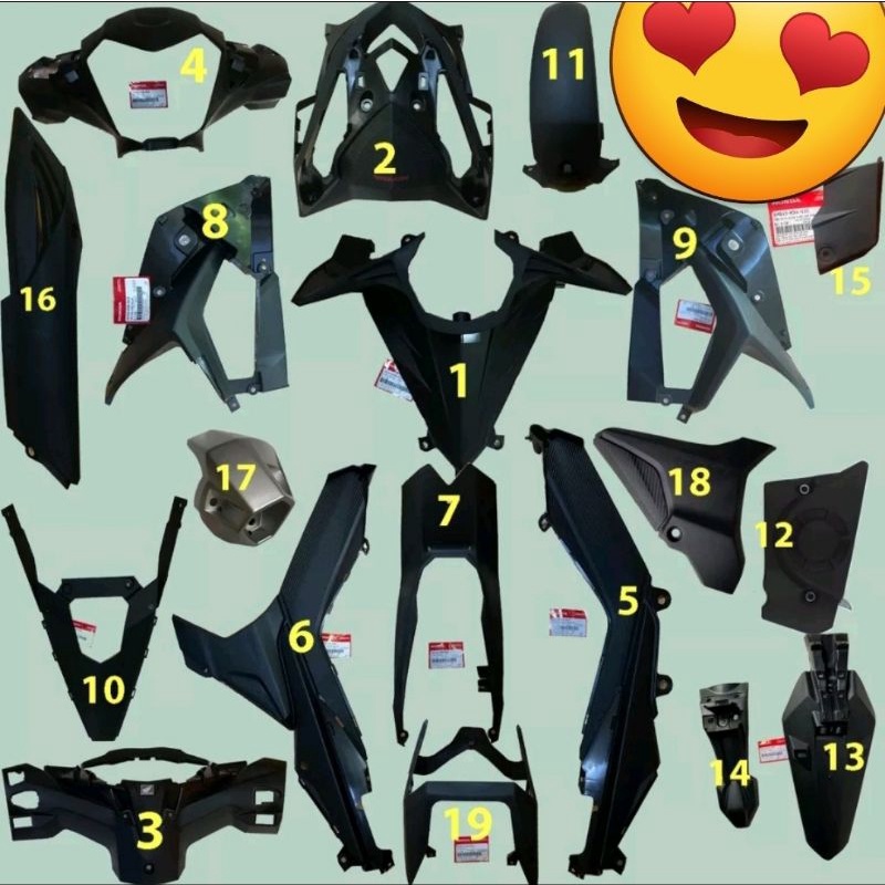 DÀN ÁO NHỰA NHÁM WINNER V1 CHÍNH HÃNG HONDA