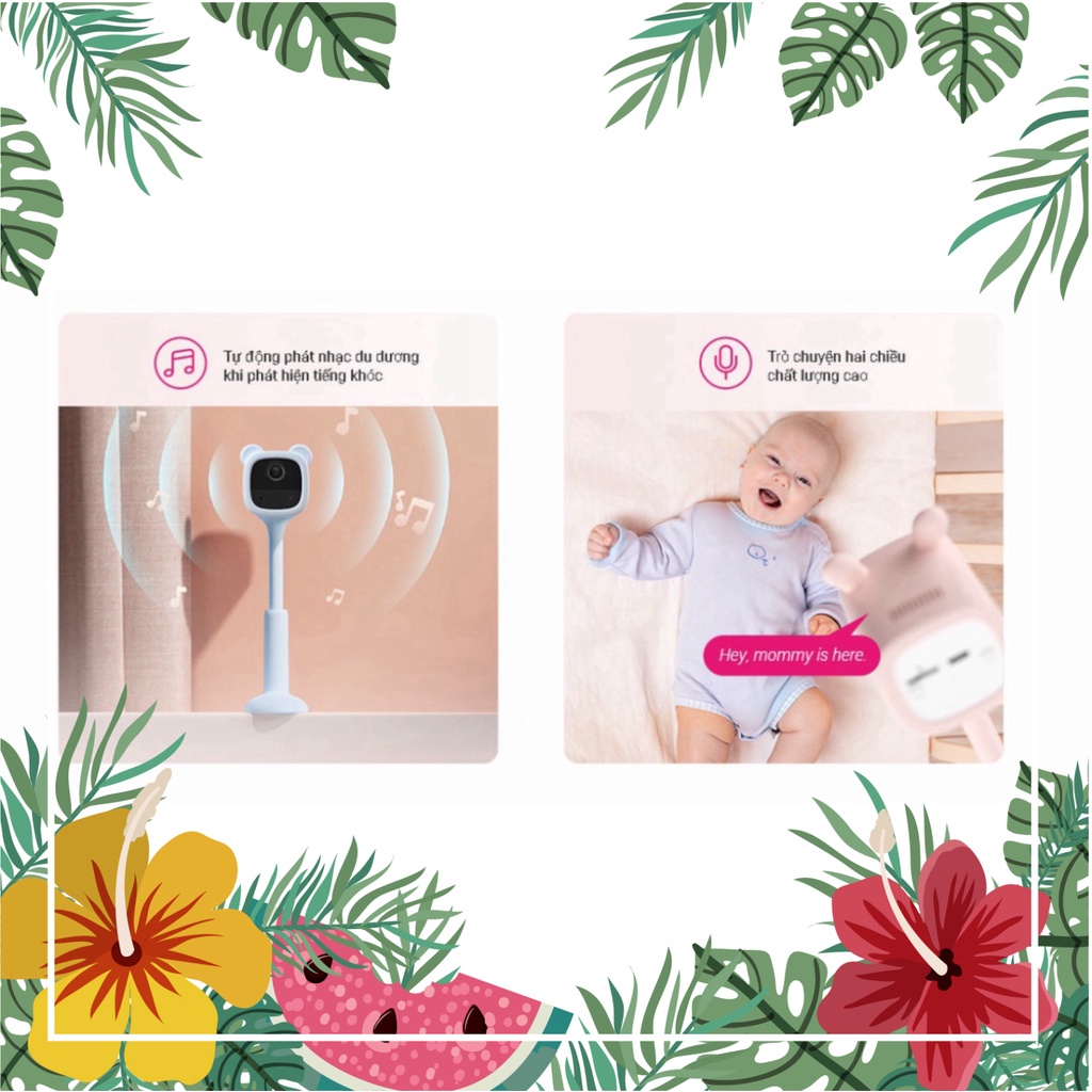 Camera WIFI Trông trẻ EZVIZ BM1 2MP FullHD 1080p, đàm thoại 2 chiều, tự nhiên bật nhạc khi Baby khóc, Camer