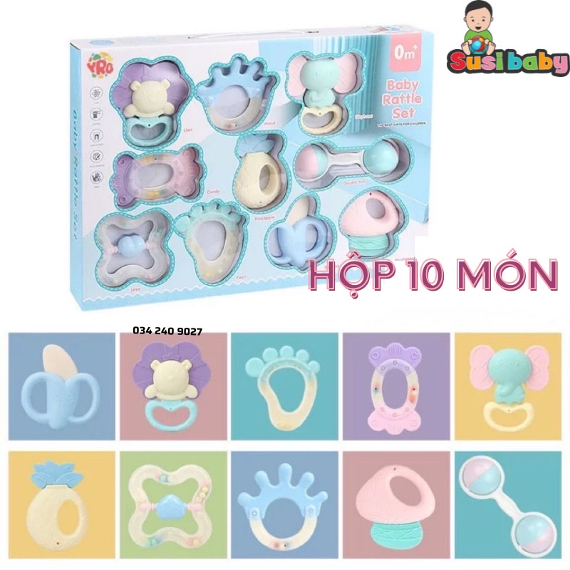 Xúc Xắc Gặm Nướu Cho Bé Hàng Chính Hãng Baby Rattles Nhựa Cao Cấp Tiệt Trùng Nhiệt Độ Cao