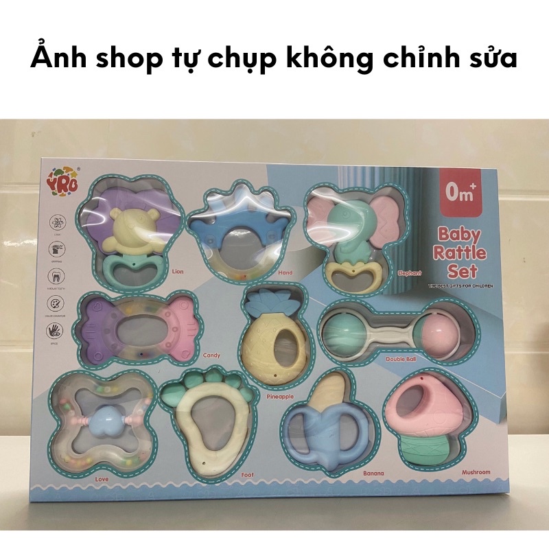 Xúc Xắc Gặm Nướu Cho Bé Hàng Chính Hãng Baby Rattles Nhựa Cao Cấp Tiệt Trùng Nhiệt Độ Cao