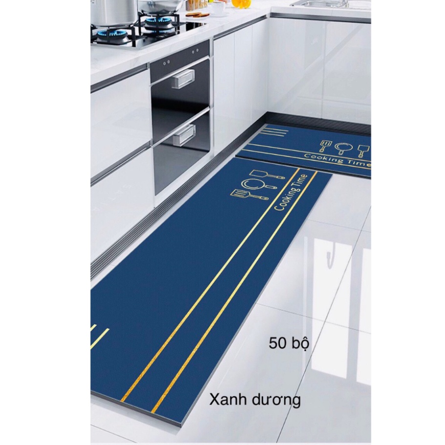 Thảm Lót Sàn Nhà Bếp Dáng Dài Chống Trượt Thấm Hút Dầu Giặt Sạch Tiện Lợi 45x70cm + 45x120cm HOT 2023