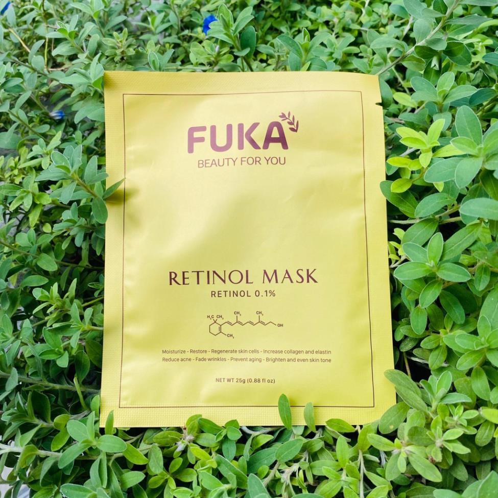 Mặt Nạ Cấp Ẩm Dưỡng Trắng Fuka Cosmetics - Mặt Nạ Dưỡng Ẩm Trẻ Hóa Da Giảm Mụn Và Tái Tạo Da Retinol Mask F Cosma 25g