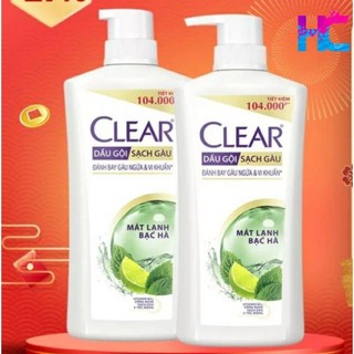 Dầu gội Clear mát lạnh bạc hà chai 630g - hang_chuan