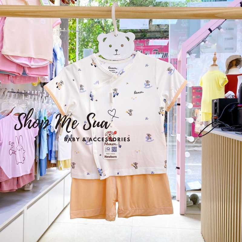 AVALER Bộ Cộc Tay Cài Chéo Cài Thẳng Cho Bé Sơ Sinh Đến 18 Tháng