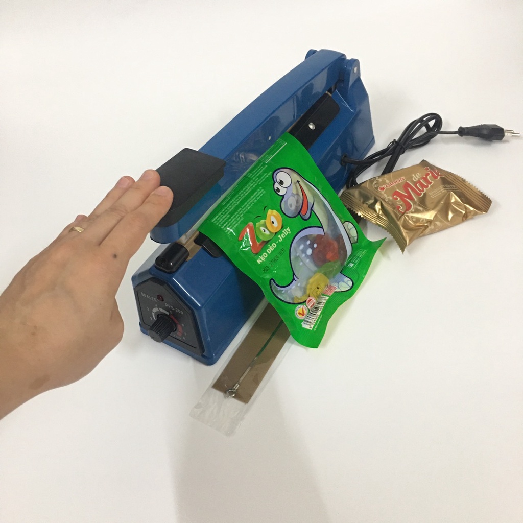 Máy hàn miệng túi ,i zip bạc, zip giấy, túi 4 biên...20cm không kén túi, hàn kín, nhanh chóng, tiện lợi, đóng gói bao bì