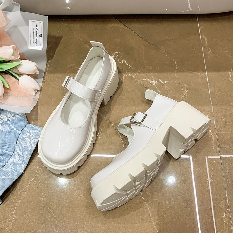Giày Mary Jane Bằng Da Mỏng Đế Dày Cao Gót Phong Cách Nhật Bản Cổ Điển Thời Trang Mùa Hè Dành Cho Bạn Nữ