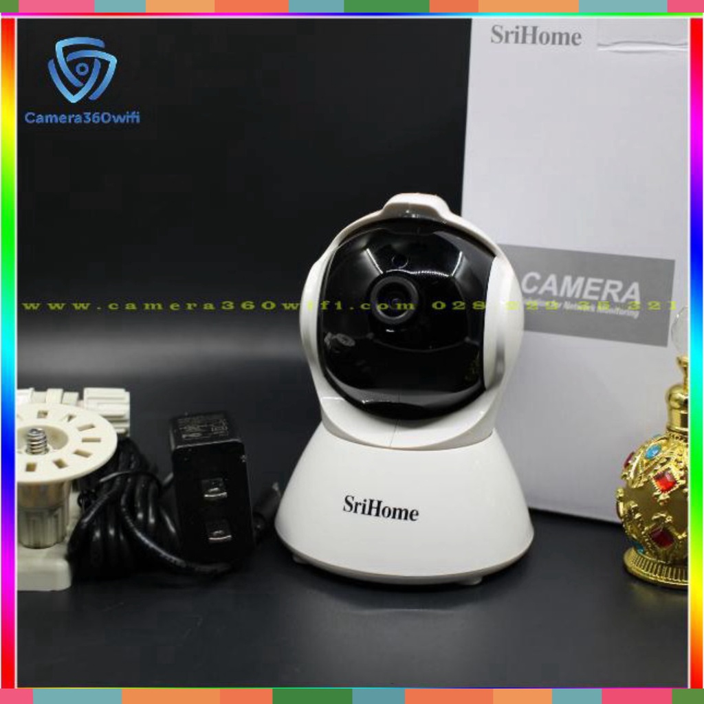 Camera Srihome SH025 - 2MP FHD - Kết nối wifi - Đàm thoại hai chiều - Xem 4 Camera Trên 1 Màn Hình