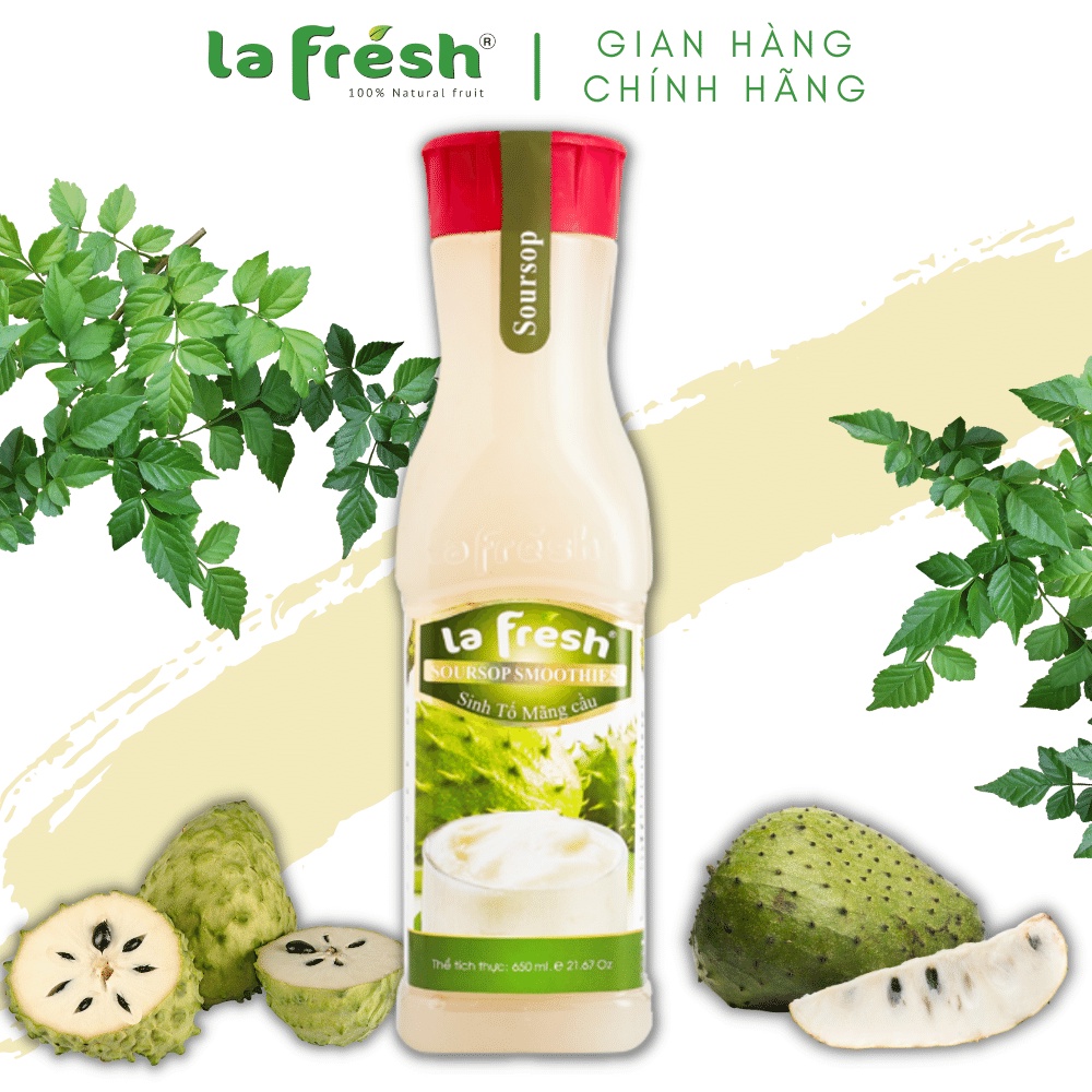 Combo Sinh tố mãng cầu kèm vị tự chọn Lafresh Đà Lạt 650ml