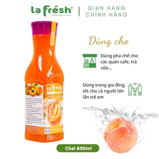 Nước Cốt Đào Lafresh Đà Lạt Chai 650ml - Hương vị tự nhiên, pha chế nhanh tại nhà