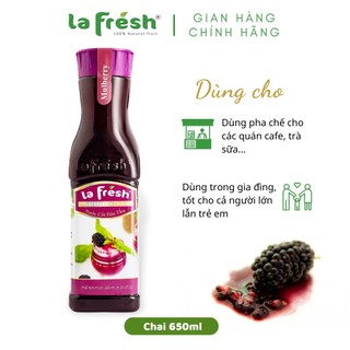 Nước Cốt Dâu Tằm LaFresh Chai 650ml - Pha chế nhanh tại nhà