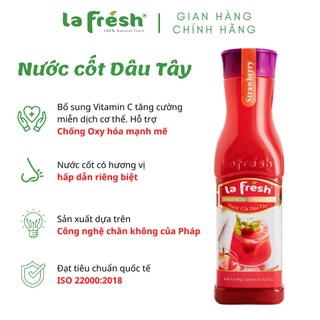 Nước Cốt Dâu Tây LaFresh 650ml – Vị Dâu Tự Nhiên, Pha Chế Nhanh Và Dễ Dàng