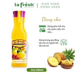 Nước Cốt Thơm Lafresh Đà Lạt Chai 650ml - Hương vị tự nhiên, pha chế nhanh tại nhà