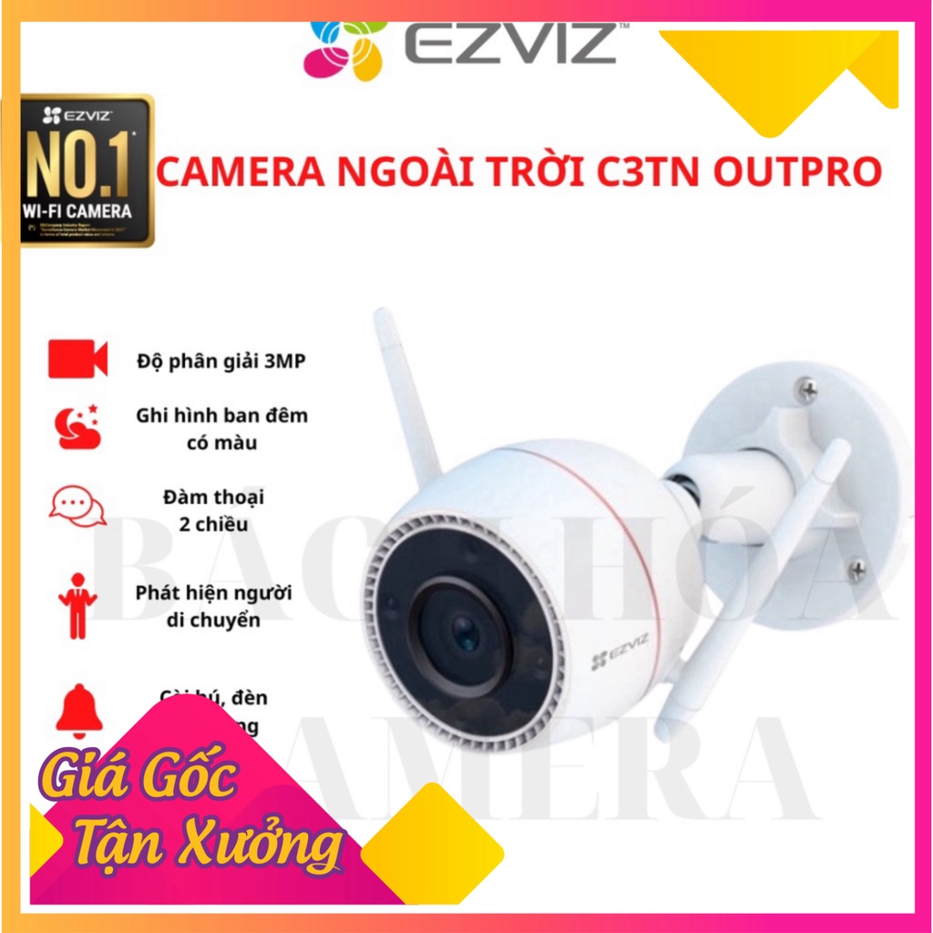 Camera Wifi ngoài cộng đồng EZVIZ C3TN/H3C độ sắc nét 3MP/2MP chính hãng, bảo hảnh 24 tháng baohanhchinhhan