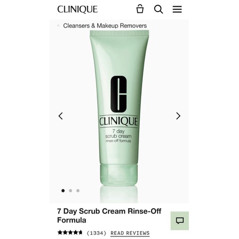 VEGAN kem tẩy tế bào da chết dịu nhẹ Clinique 7 day scrub cream 30ml