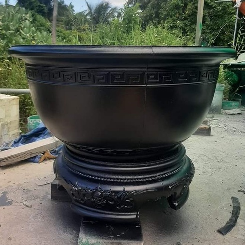 Sơn chậu cảnh  Supon màu đen bóng 1kg - sơn trực tiếp không cần lót