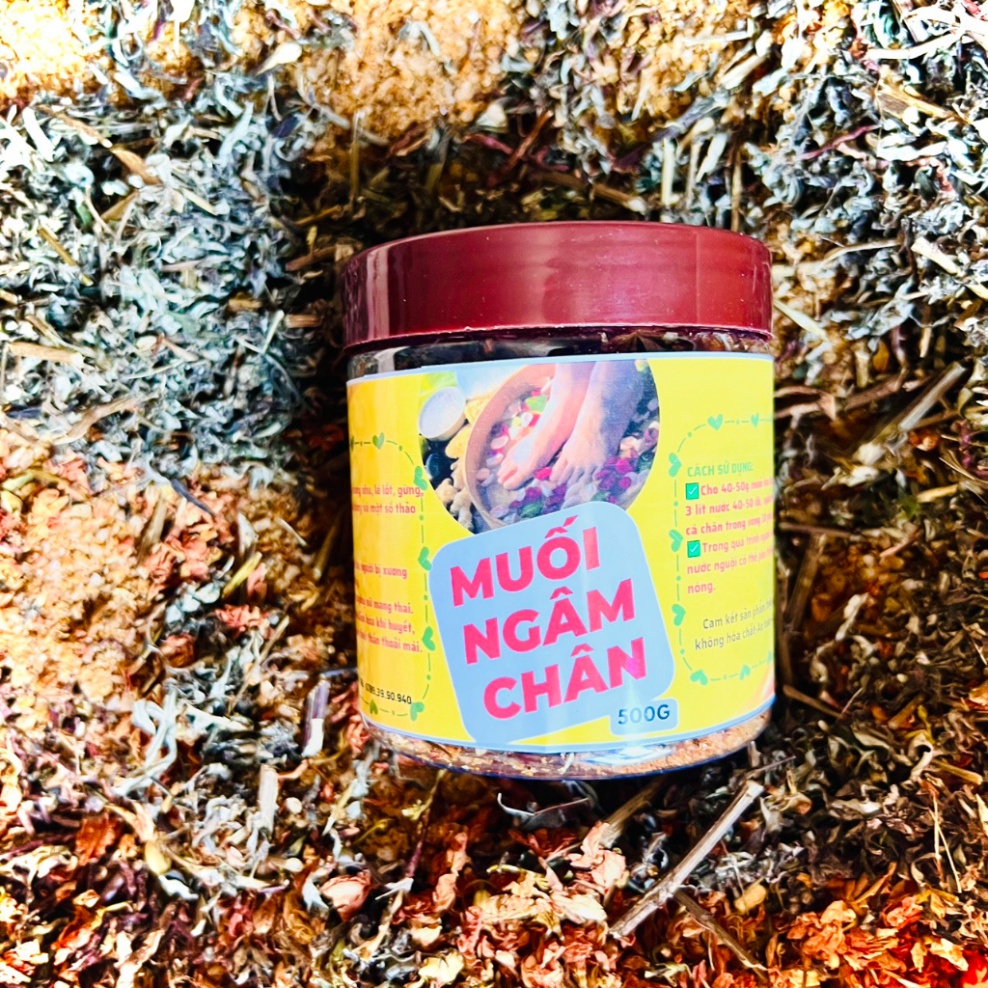 MUỐI NGÂM CHÂN THẢO DƯỢC HANA CARE 500G-MUỐI THẢO DƯỢC NGÂM CHÂN