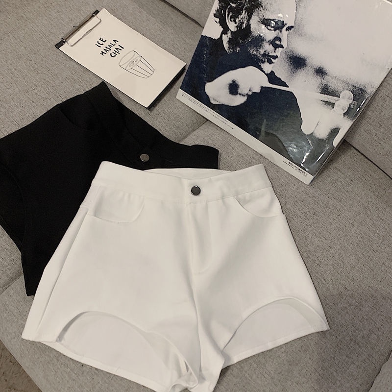 Jiashucheng Quần Short Dáng Chữ a Ống Rộng Lưng Cao Thiết Kế Không Đồng Đều Thời Trang Mùa Hè Cho Nữ