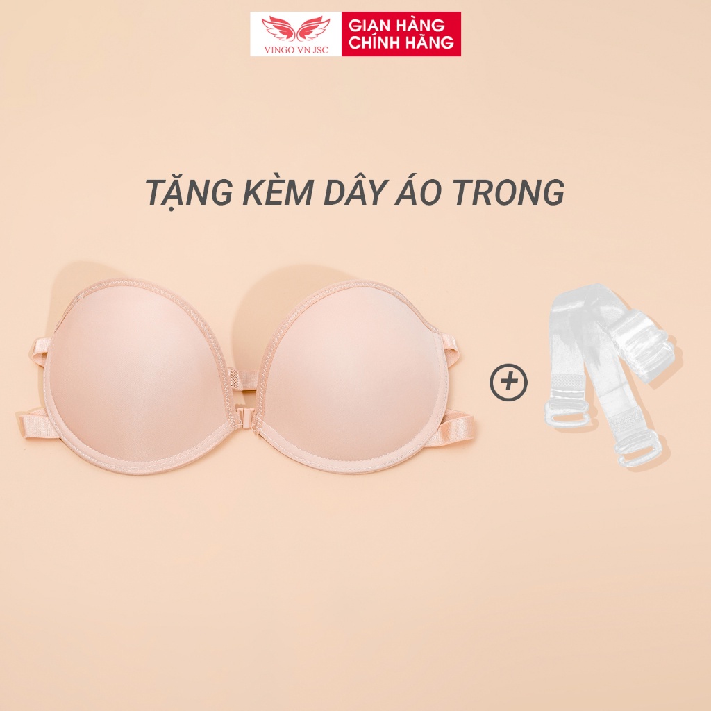 Áo quây nâng ngực tặng kèm dây lưng trong VINGO có gọng đệm silicon chống tụt S391 VNGO