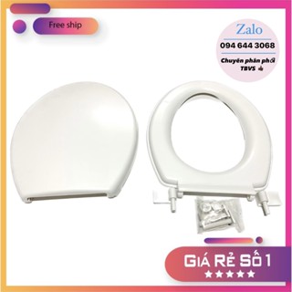 Nắp bồn cầu nhựa trắng Asico phù hợp với hầu hết bồn cầu 2 khối