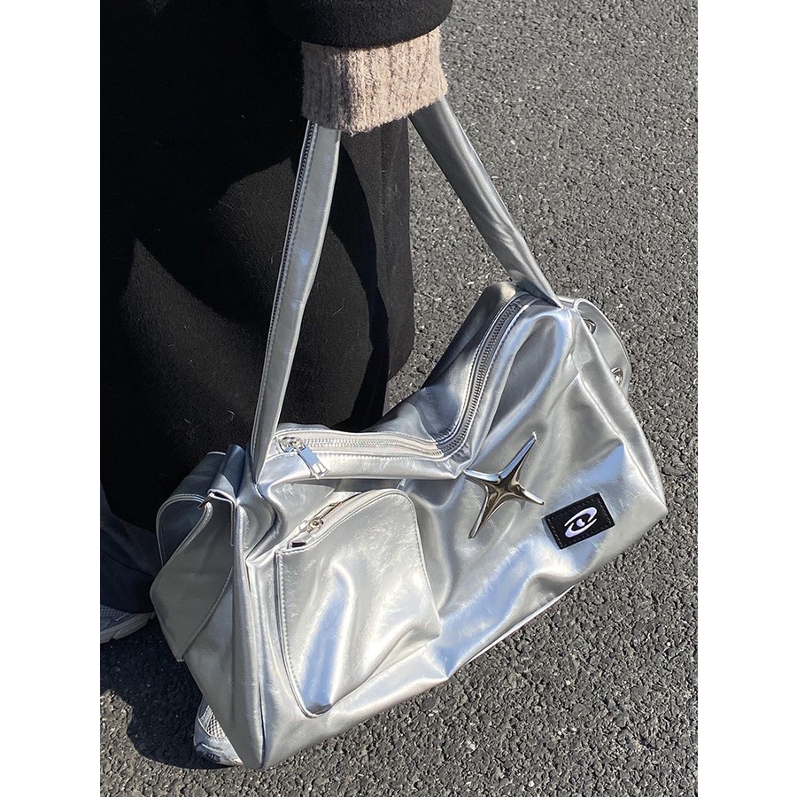 Túi Tote Đeo Vai Sức Chứa Lớn Bằng Đá Và Gỗ Chính Hãng Niche Cho Nữ Sinh Đại Học Một Vai