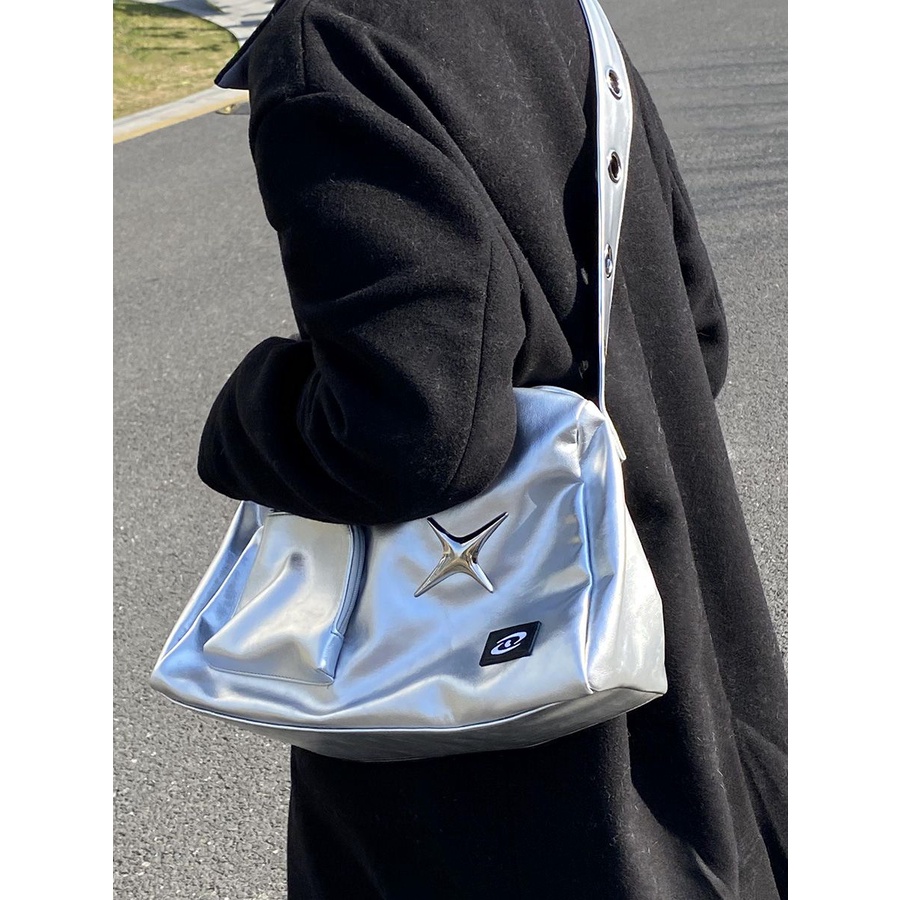 Túi Tote Đeo Vai Sức Chứa Lớn Bằng Đá Và Gỗ Chính Hãng Niche Cho Nữ Sinh Đại Học Một Vai