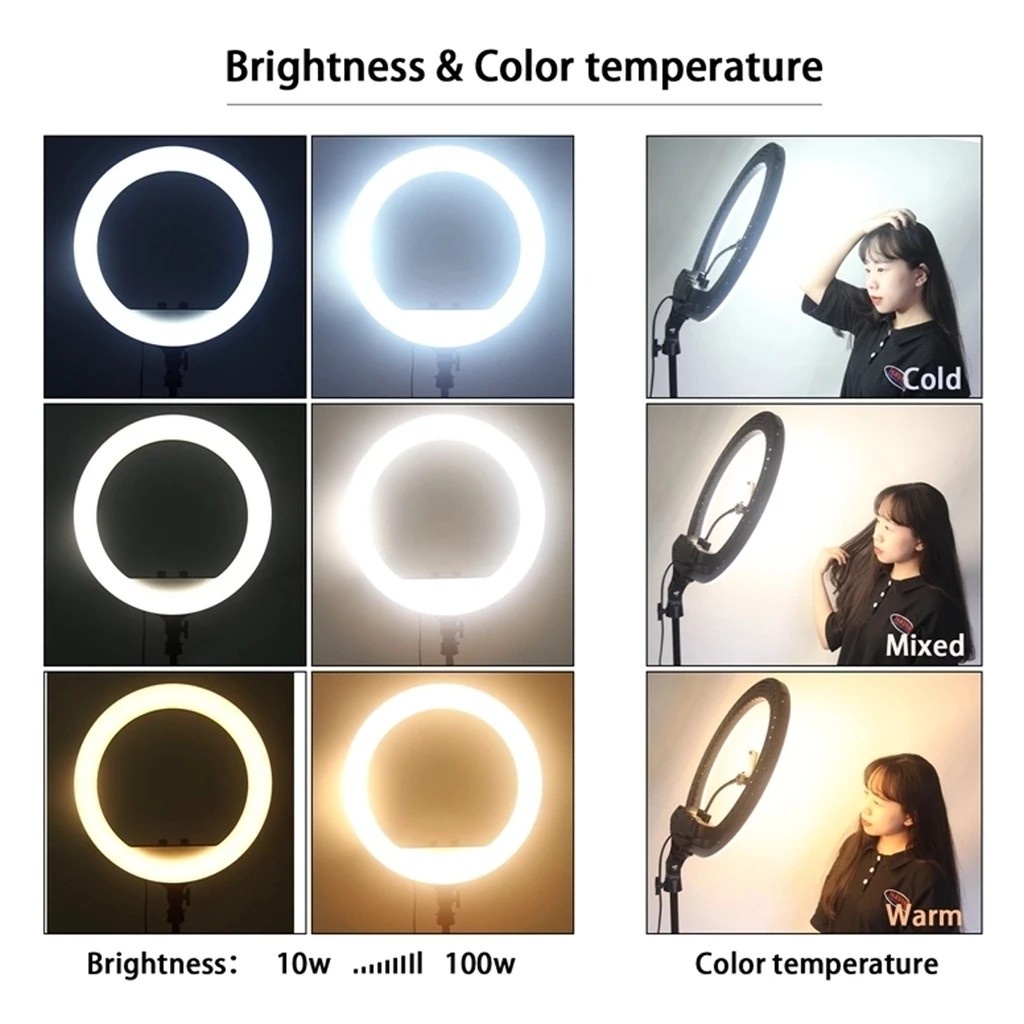 Đèn Livestream Size 36CM Chân 2 Mét Hoco