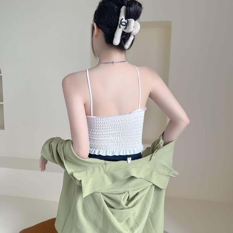 Áo Bra Nữ 2 Dây Hoa Nổi Có Đệm Ngực Trend Mới Softie 1003