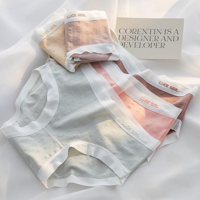 Quần lót nữ cotton cạp su kháng khuẩn cao cấp chữ lucky cạp vừa tôn dáng gợi cảm Softie 680