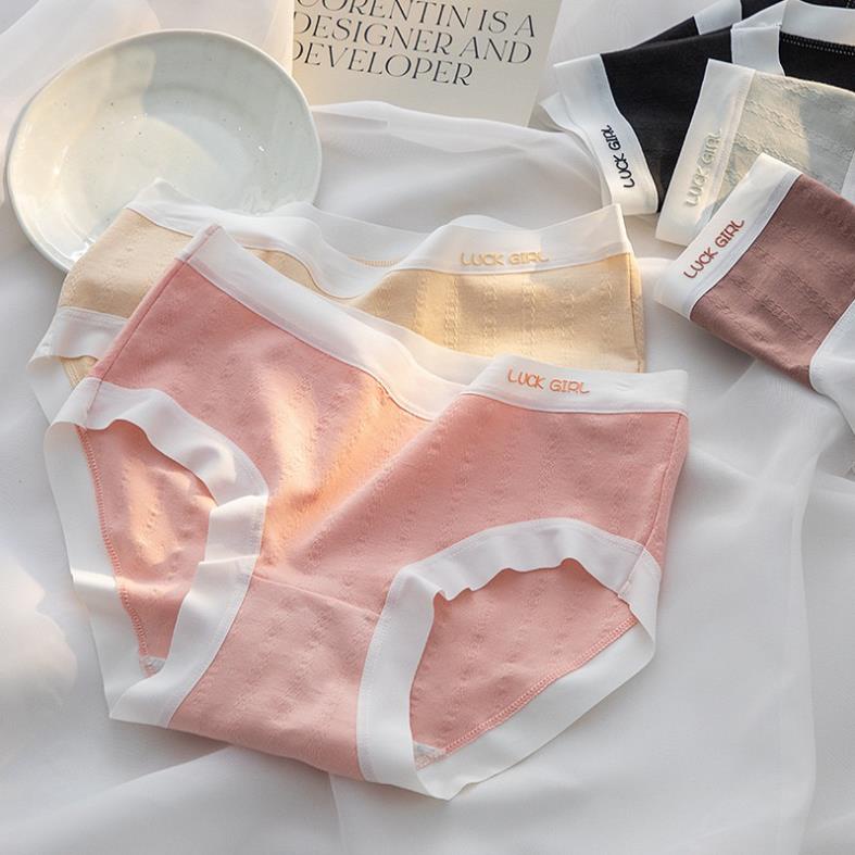 Quần lót nữ cotton cạp su kháng khuẩn cao cấp chữ lucky cạp vừa tôn dáng gợi cảm Softie 680