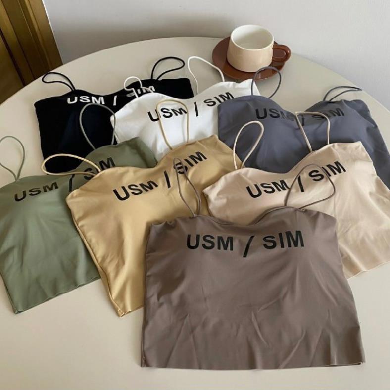 ❤️ Áo Bra Nữ Su Chữ 2 Dây Dáng Lửng Có Mút Nâng Ngực Màu Pastel Quyến Rũ Softie 837 ❤️
