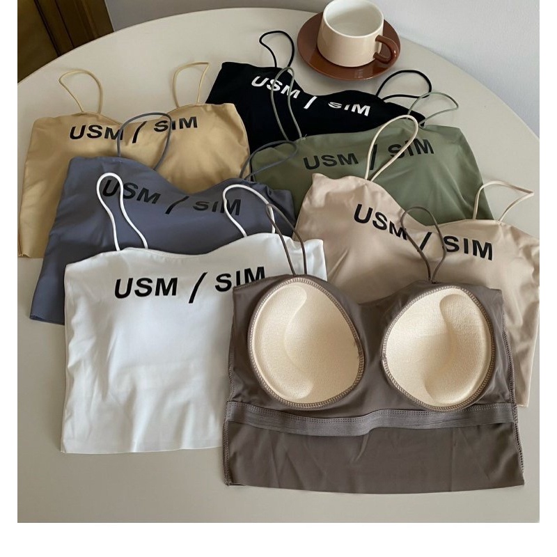 ❤️ Áo Bra Nữ Su Chữ 2 Dây Dáng Lửng Có Mút Nâng Ngực Màu Pastel Quyến Rũ Softie 837 ❤️