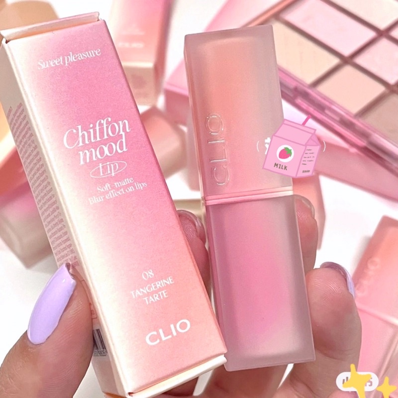 [01-11] Son thỏi lì chuẩn màu Clio Chiffon Mood Lip Sweet Pleasure Edition