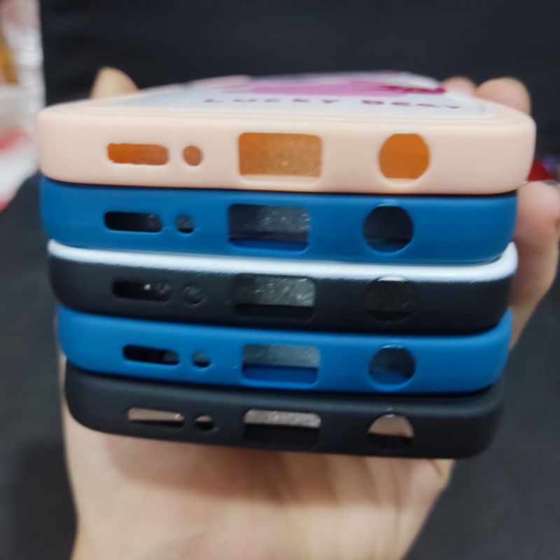 Ốp lưng Samsung A50 dẻo viền lượng sóng lưng in hình gấu dâu có bảo vệ camera