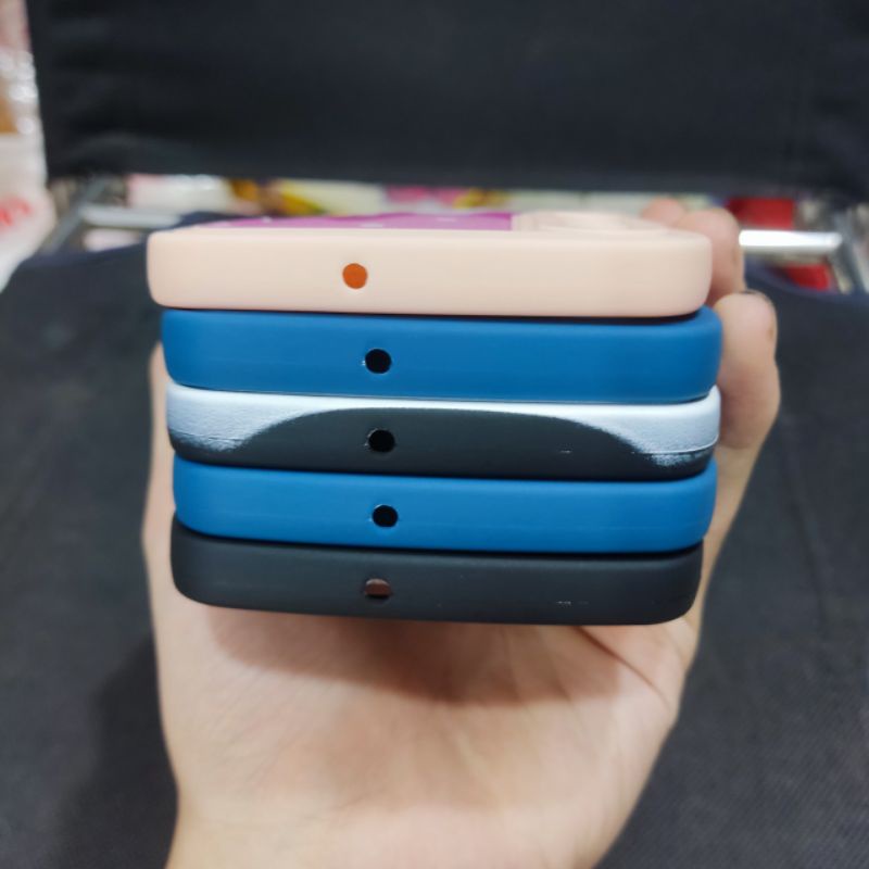 Ốp lưng Samsung A50 dẻo viền lượng sóng lưng in hình gấu dâu có bảo vệ camera