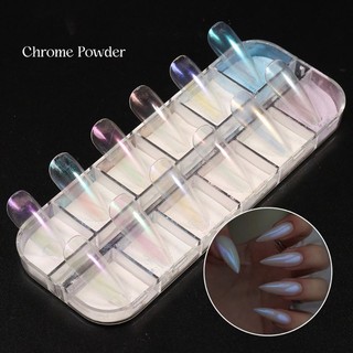 Set bột tráng gương 12 màu ánh trai trang trí móng tay nail