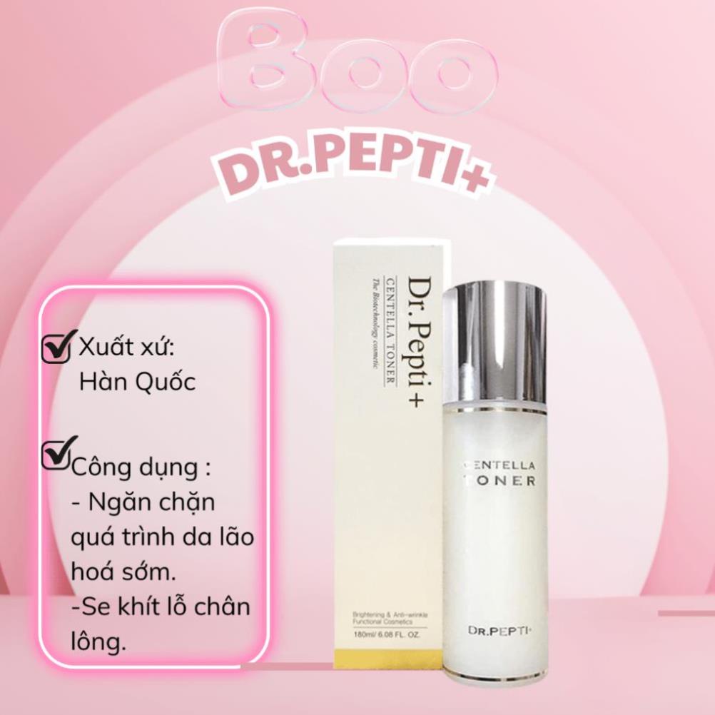 Toner Dr Pepti nước hoa hồng dưỡng da căng bóng cấp ẩm, giữ nước cho da Dr.Pepti Centella 180ml -Laro